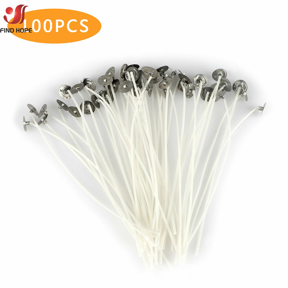 Cotton Wick Pre Tabbed - 100 sztuk/worek bezdymne knoty do świec