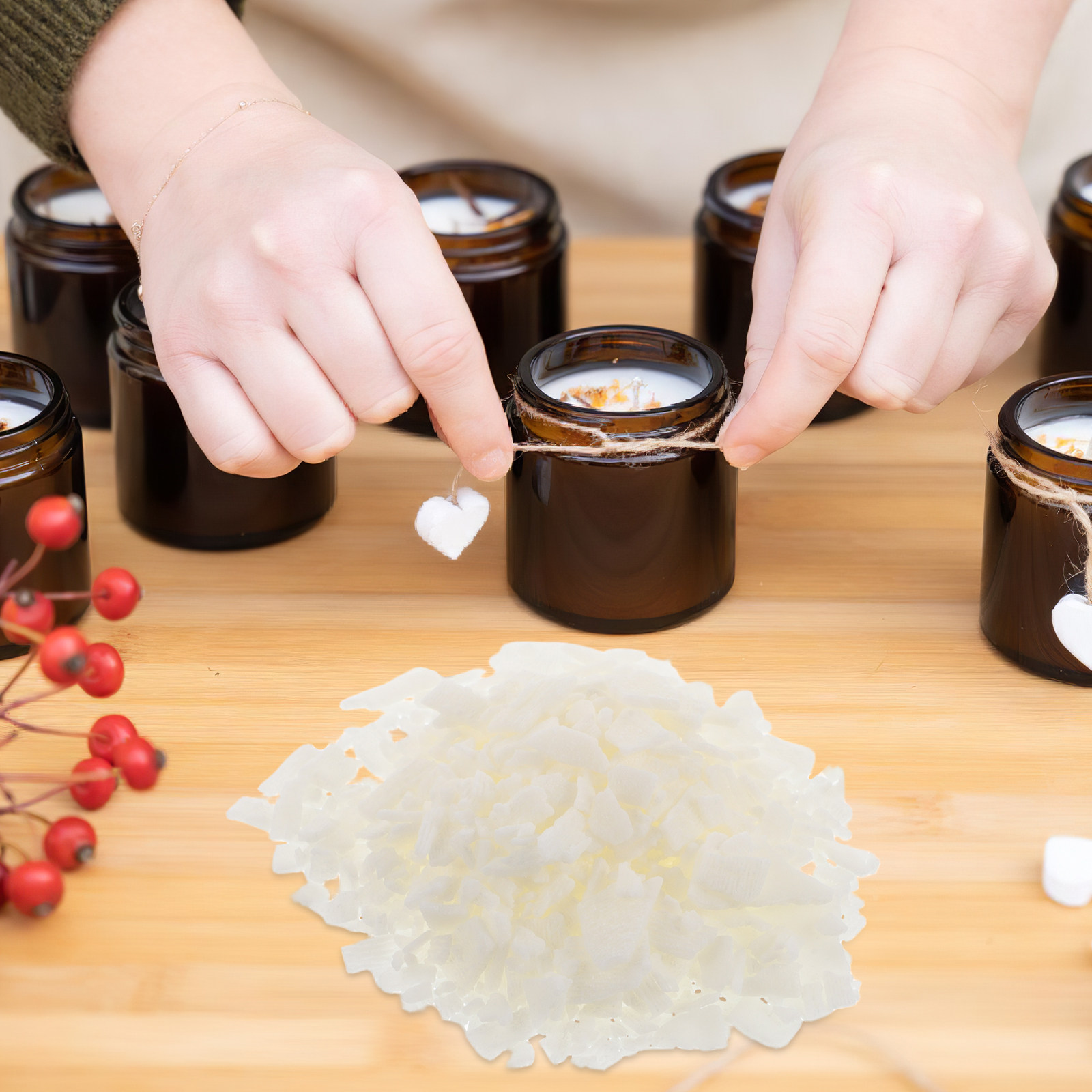 Płatki wosku sojowego naturaln – Candle Making Material recenzja i cena