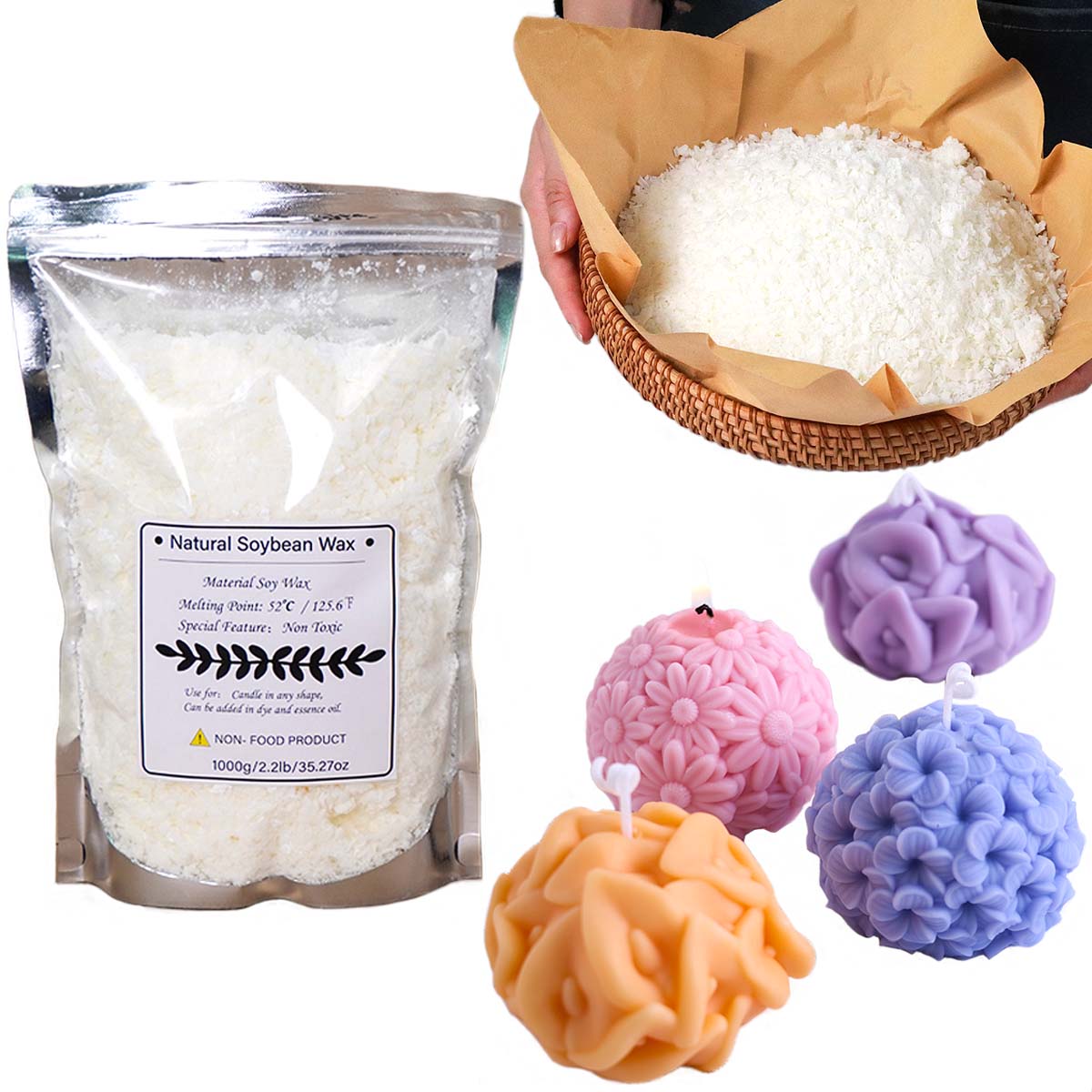 100/250/500/1000g Naturalny Wo – Candle Making Material recenzja i cena