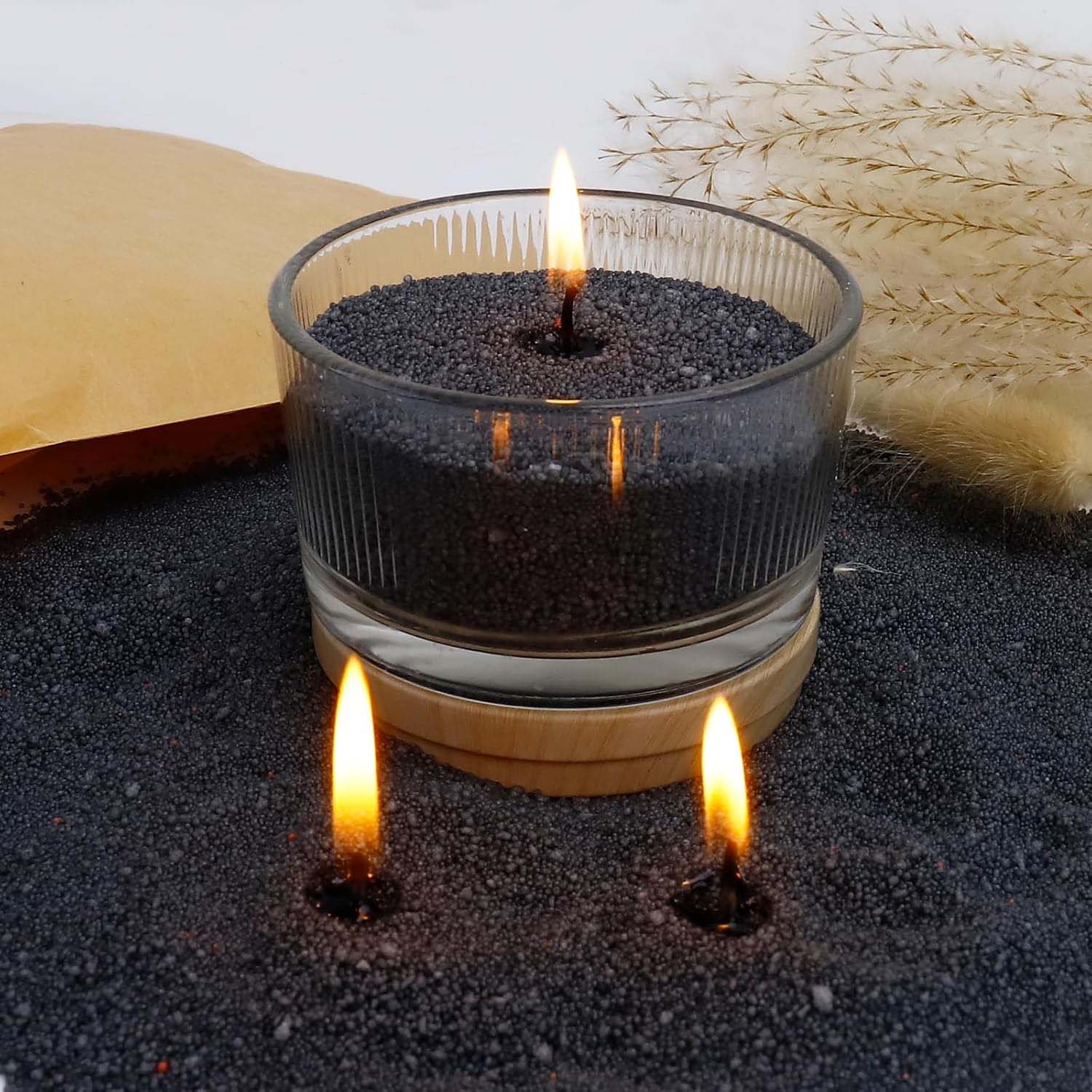 Czarny piasek do świec z knote – Candle Making Material recenzja i cena